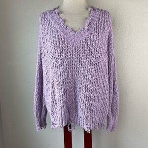 Forever 21 Pastel Purple Sweater Size S EUC
